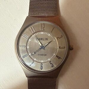 Hamlin Titanium Watch with Mesh Band